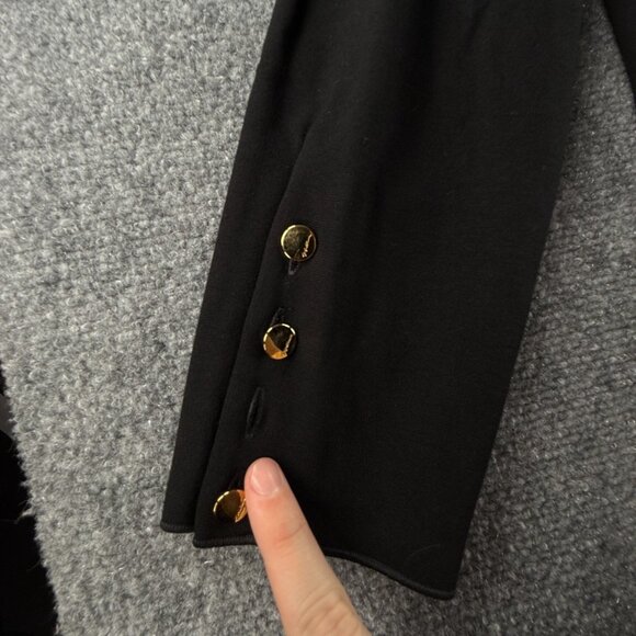 Giorgio Armani Asymmetric Keyhole Midi Dress Italy Black Size 44 (8 US) $1400 - Picture 14 of 16